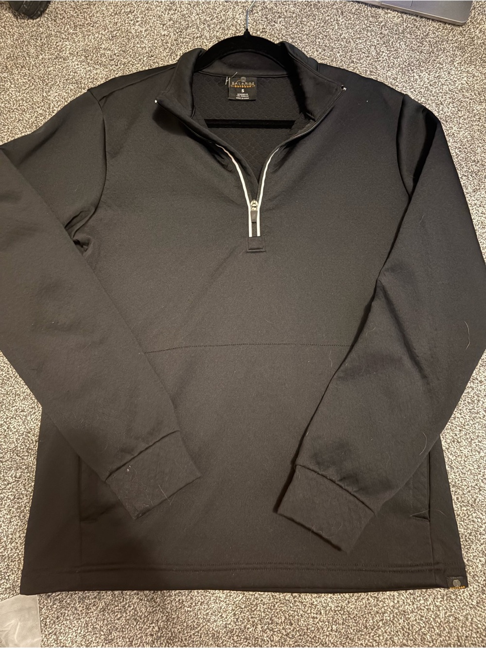 Balance Collection Outdoor Black Quarter-Zip Pullover Sweater